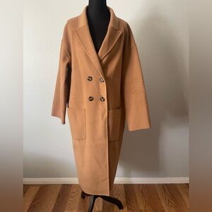 Anine Bing Tan Double-Breasted Coat